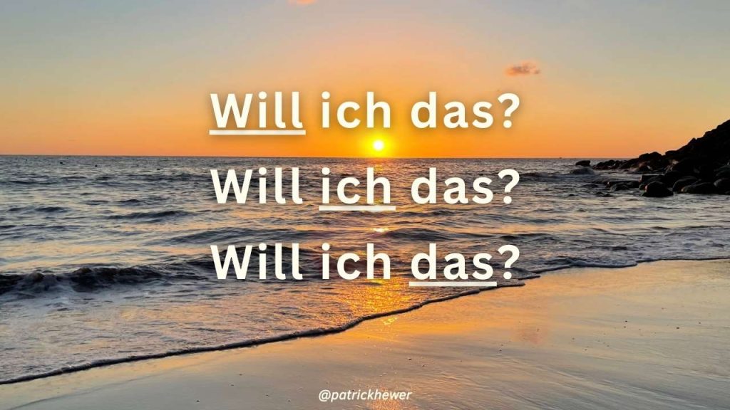 Will ich das?